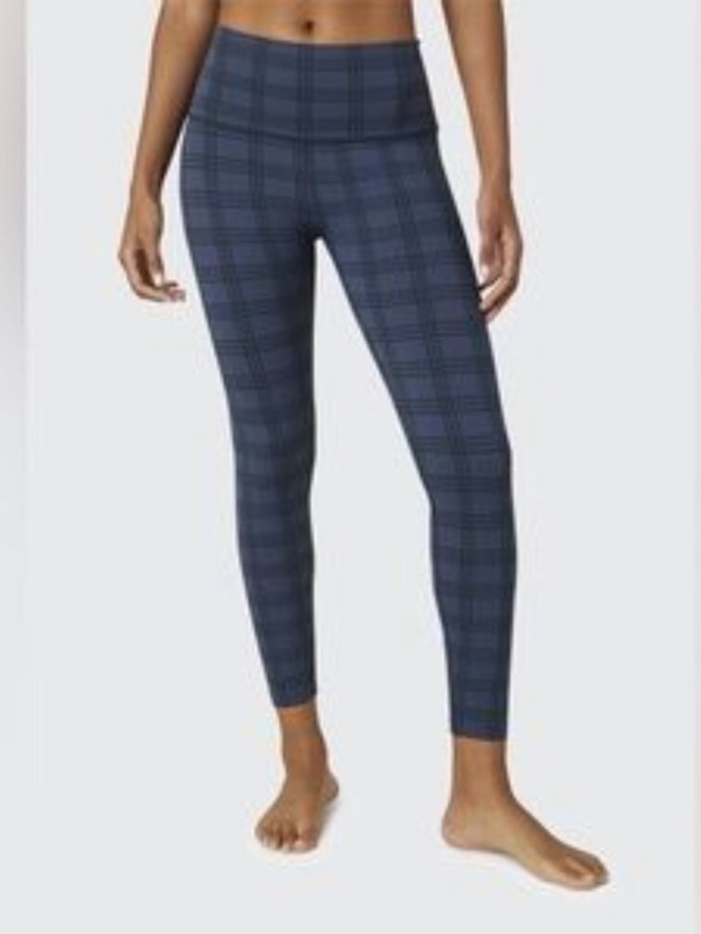 NWT Beyond Yoga blue plaid leggings size medium